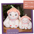 Miniatyrbilde 7 av 8: Plysj leker Petal Rabbit utstoppet fluffy dukke søt myk dukke feriegaver for barn voksne