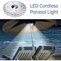 Pikkukuva 4 / 5: Umbrella Lights, Patio-varjon valo johdoton LED-varjon valo 3-tasoinen himmennys Johdoton LED-varjolamppu 28 superkirkkaalla LEDillä retkeilyyn