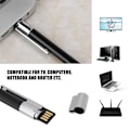Miniatyrbillede 7 af 8: Ultra fint 2 i 1 U-disk + kuglepen USB2.0 Flash Dirve Pen (sort 32G)