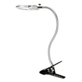 Miniatyrbilde 3 av 8: Klemme forstørrelsesglass 2X og 6X dobbel linse fleksibel slange 2 LED-er Clip On Lupe med lys