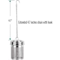 Miniatyrbillede 2 af 4: Te-kugle Infuser & Madlavnings Infuser, Ekstra Fint Masket Te-infuser med Gevindforbindelse, Rustfrit Stål
