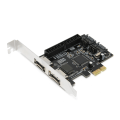Miniatyrbillede 8 af 8: Adapterkort PCIe til SATA ESATA IDE PCB Network Converter Computerhardware med driver-cd