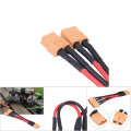 Pikkukuva 7 / 7: XT60 rinnakkaisakun liitinsovitin 14AWG kaapeli RC Lipo 1 naaras - 2 uros 1 Female to 2 Male