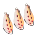 Miniatyrbillede 6 af 8: 3 stk./sæt fiskefoder silikone fiskefoder sæt plettet foder simulation fiskedele orange
