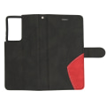 Pikkukuva 7 / 8: PU-nahkainen Flip Wallet phone case, cover väriä jaettu iskunkestävä puhelimen case Samsung S21 Ultra Black -puhelimelle