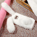 Miniatyrbillede 2 af 5: Bunny Design Rhinestone Furry TPU Telefoncover til Samsung Galaxy S8 Zekai Hvid Style B Samsung Galaxy S8