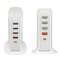 Miniatyrbillede 7 af 8: Telefonopladningsstativ Adapter USB Opladsningsstation Multi Port Opladsningstårn Stativ Hurtig Oplading til Mobiltelefon EU Stik