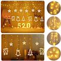 Miniatyrbilde 5 av 5: Julelys Garland, Lysgardin, LED Lysgardin, Juledekorasjon, Stjernelys, 4M 8 Lysmoduser