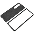 Miniatyrbillede 4 af 8: Business PU læder telefonetui til Galaxy Z Fold 3 ridsefast foldbar skærm telefoncover sort