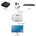 Miniatyrbild 7 av 8: Mini HD AV till VGA videokonverterbox AV till VGA videoadapter ljudkonverter