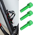 Miniatyrbillede 6 af 8: 6 stk. M5x25mm titaniumlegering cykel flaskeholder opbevaringsstativ bolt cykel tilbehør (grøn)