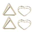 Miniatyrbillede 8 af 8: 100 stk. Papirclips Guld Trekant Hjerteform Dobbeltlag Tredimensional Note Clip Papirclips Desktop Clip
