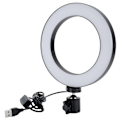 Pikkukuva 1 / 8: 16 cm:n UN-160 3-värinen LED-rengasvalo, säädettävä täyttölamppu kauneusvalokuvaukseen ja live-lähetykseen