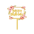 Miniatyrbild 5 av 5: Love Monogram Blomsterkrans Tårta Topper - Set om 5 Rosa Ros Monogram Toppers för Bröllopstårtor