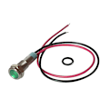 Miniatyrbild 3 av 5: 10 x 6mm LED Metall Indikatorlampa Vattentät Signal Pilot Instrumentbräda Lampa 6V Grön