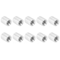 Miniatyrbilde 6 av 8: 10 stk runde avstandsstykker i aluminiumlegering med hunngevind, søyleforbindelsesavstandsstykke M4x0,7 mm, lengde 8 mm