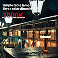 Miniatyrbillede 3 af 5: Bærbar LED Bordlampe, Trådløs Genopladelig Touch Kontrol Natlampe til Bar Restaurant Cafe Soveværelse Sengelampe, Bronze