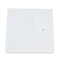 Miniatyrbillede 2 af 8: Smart WIFI-afbryder 3-vejs 86-type vægkontakt med hærdet glaspanel EU-stik 100 til 240V hvid