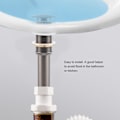 Miniatyrbild 6 av 8: G1 1/4\" Mässingsavlopp för badrumshandfat Pop Up Avloppssats NOn Overflow (ORB)