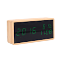 Miniatyrbild 5 av 8: Väggklocka Elektronisk Klocka Temperatur Fuktighet LED Digital Klocka Ljudkontroll Väggklocka