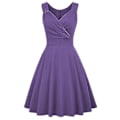 Miniatyrbillede 1 af 4: Retro Rockabilly Damekjoler XL Lilla