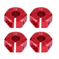 Miniatyrbilde 2 av 8: 12 mm universal hex-navadapter for HSP Sakura 1/10 skala RC-bil (7 mm, rød)