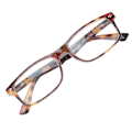 Pikkukuva 6 / 8: Sininen valoa estävät lukulasit Unisex Yksinkertainen Retro Kannettava Presbyopia Lasit(+150 )