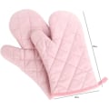 Miniatyrbillede 2 af 5: Tykkere Varmebestandige Ovnhandsker Grydelapper Bagehandsker Varmebestandige Ovnhandsker (Pink)
