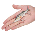 Miniatyrbillede 7 af 8: 11 cm kunstig fiskeagn i plast, flerdelt synkende wobbler kroge gear (JM040-3)
