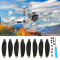 Miniatyrbillede 5 af 8: 4 stk propelbeskytter 2 par 4726F sort propel passer til MAVIC MINI Drone (guldkant)