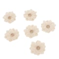 Miniatyrbillede 6 af 8: 6 stk. Burlap Blomster Lotos Form Europæisk Retro DIY Burlap Blomster Håndlavede Hvide Stof Blomster til Bryllupsfest
