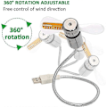Miniatyrbild 2 av 5: Dww-Mini USB-fläkt flexibel LED för bärbar dator PC