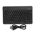 Miniatyrbild 1 av 8: Trådlöst Bluetooth-tangentbord, bärbart tangentbord för surfplatta, ryskt, engelskt för IOS/Android, svart