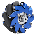 Pikkukuva 2 / 8: 4 tuuman Mecanum Wheel -pyörän oikea alumiini TPU-kumiteloilla teollisuusrobotin osilla