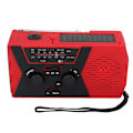 Miniatyrbild 6 av 8: Vevradio med handvev, vattentät AM FM WB nödradio 2,7 till 4,2V väderlarm solcellsradio för utomhusnöd