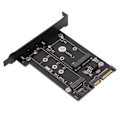 Miniatyrbillede 5 af 8: SATA-adapter 2 i 1 MSATA/M2 NGFF SSD til dobbelt port SATA3-konverter med SATA-kabel skruer stud til 2230/2242/2260/2280