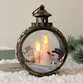 Miniatyrbillede 4 af 5: LED Juledekoration - Lys - Udendørs og Indendørs Flamme - til Hjemmevindue - Bærbar Lanterne til Børn - Julemands- og Snemandspynt