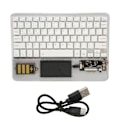 Pikkukuva 1 / 8: Langaton Bluetooth-näppäimistö Monitoiminen akryylinäppäimistö Windowsille Androidille IOS:lle Valkoinen