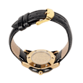 Miniatyrbillede 6 af 8: Kvinder Watch Rhinestone Dial Golden Pointer Quartz Movement PU læderrem armbåndsur