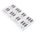 Miniatyrbild 6 av 8: Piano Key Sticker Elektronisk orgel Universal Keyboard Transparent notation självhäftande
