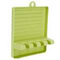 Miniatyrbild 2 av 8: Multifunktionell Köksgryta Lock Rack Plast Spatel Förvaringshållare för köksredskap Grön