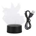 Miniatyrbillede 1 af 8: 3D Farverig Lyslampe LED Touch Control Dyr Form Kunst Natlys USB Batteri Dual Powered