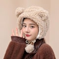 Miniatyrbillede 3 af 3: 1 stk. Smuk Vinterhue til Kvinder Varm Beanie, Khaki, 55-60cm (Elastisk)