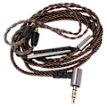 Miniatyrbillede 2 af 8: Hovedetelefon Opgraderingskabel 3,5 mm/A2DC Stik Høretelefon Udskiftningsledning med Mikrofon Trådkontrol til CKS1100 E40 E50 E70 LS200