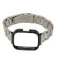 Miniatyrbillede 1 af 8: Urrem Beskyttende Case Band 2 i 1 justeret rustfrit stål urbånd til Redmi Watch 3 Silver