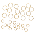 Miniatyrbild 2 av 8: 30 st hexagonala stickstygnsmarkörer Platteringsprocess Blekningsresistent zinklegering för DIY Craft Gold