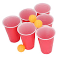 Miniatyrbilde 7 av 8: Øl Pong Spill Kopper 24 Bordtennisballer 24 Kopper Plast Interessant Bærbar Gjenbrukbar Ølkopper Pong Sett for Fest Fritidsspill Utendørs