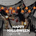 Pikkukuva 2 / 5: Mini Oranssit Kurpitsa Valot - Täydellinen Halloween-juhliin, Sisä- ja Ulkokoristeluun