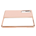 Miniatyrbild 5 av 8: Phone case Cover för Samsung Galaxy Z Fold 4 Nanoplätering Äkta läder Repsäkert Rosa