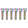 Miniatyrbillede 1 af 8: 6 stk M5x25mm titanium legering cykelflaskebeslag opbevaringsstativ Bolt Cykeltilbehør (farver)